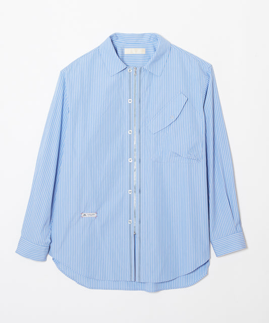 meagratia×THOMAS MASON Stripe zip-up 2way shirt