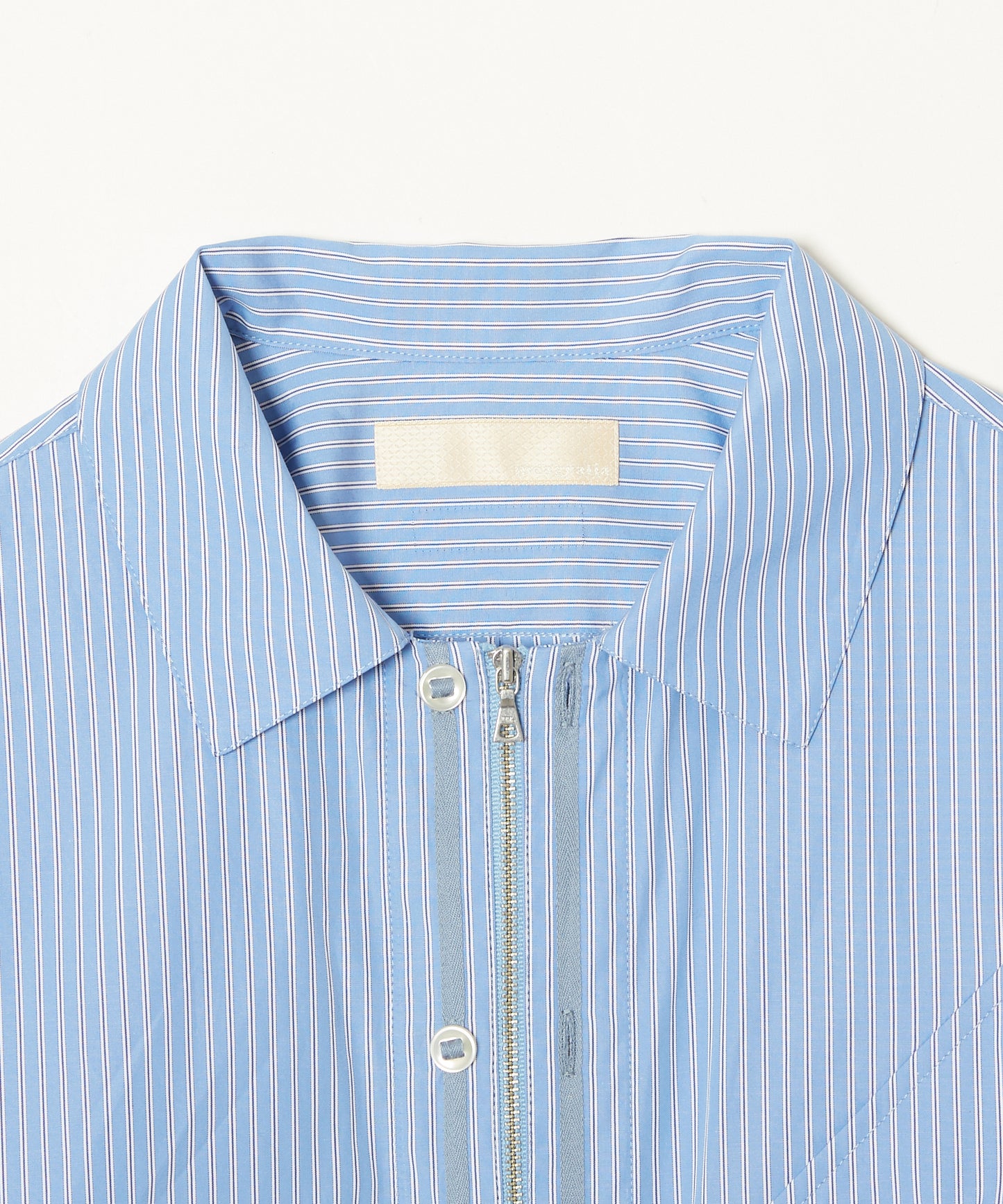 meagratia×THOMAS MASON Stripe zip-up 2way shirt