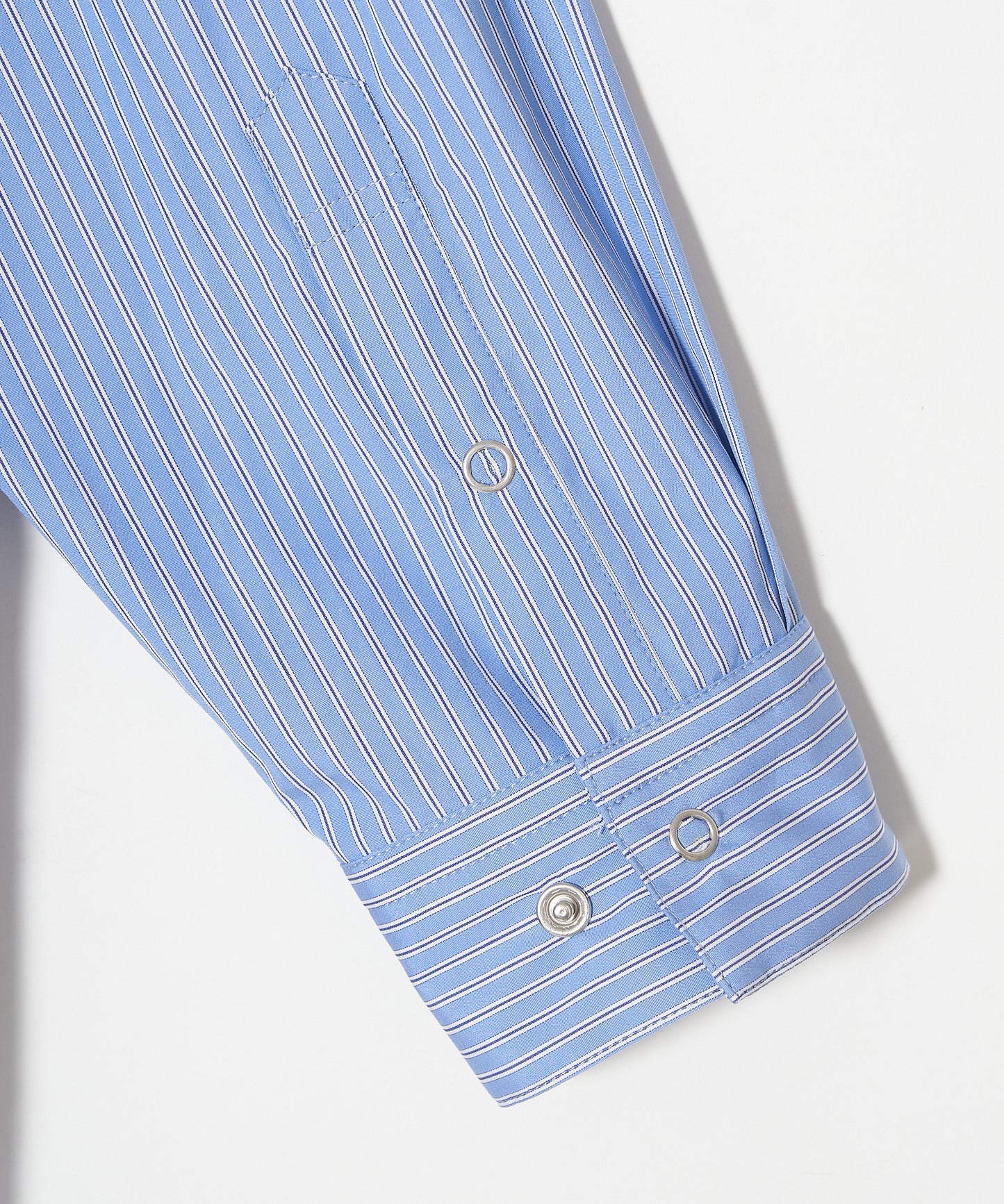 meagratia×THOMAS MASON Stripe zip-up 2way shirt