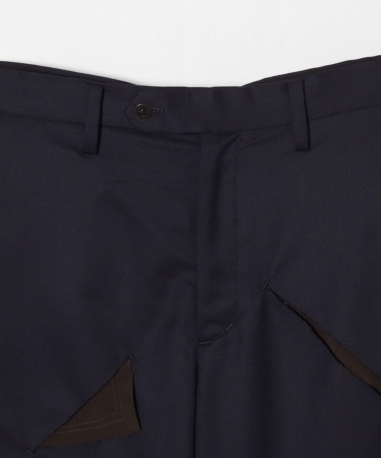 meagratia Frayed wool slacks