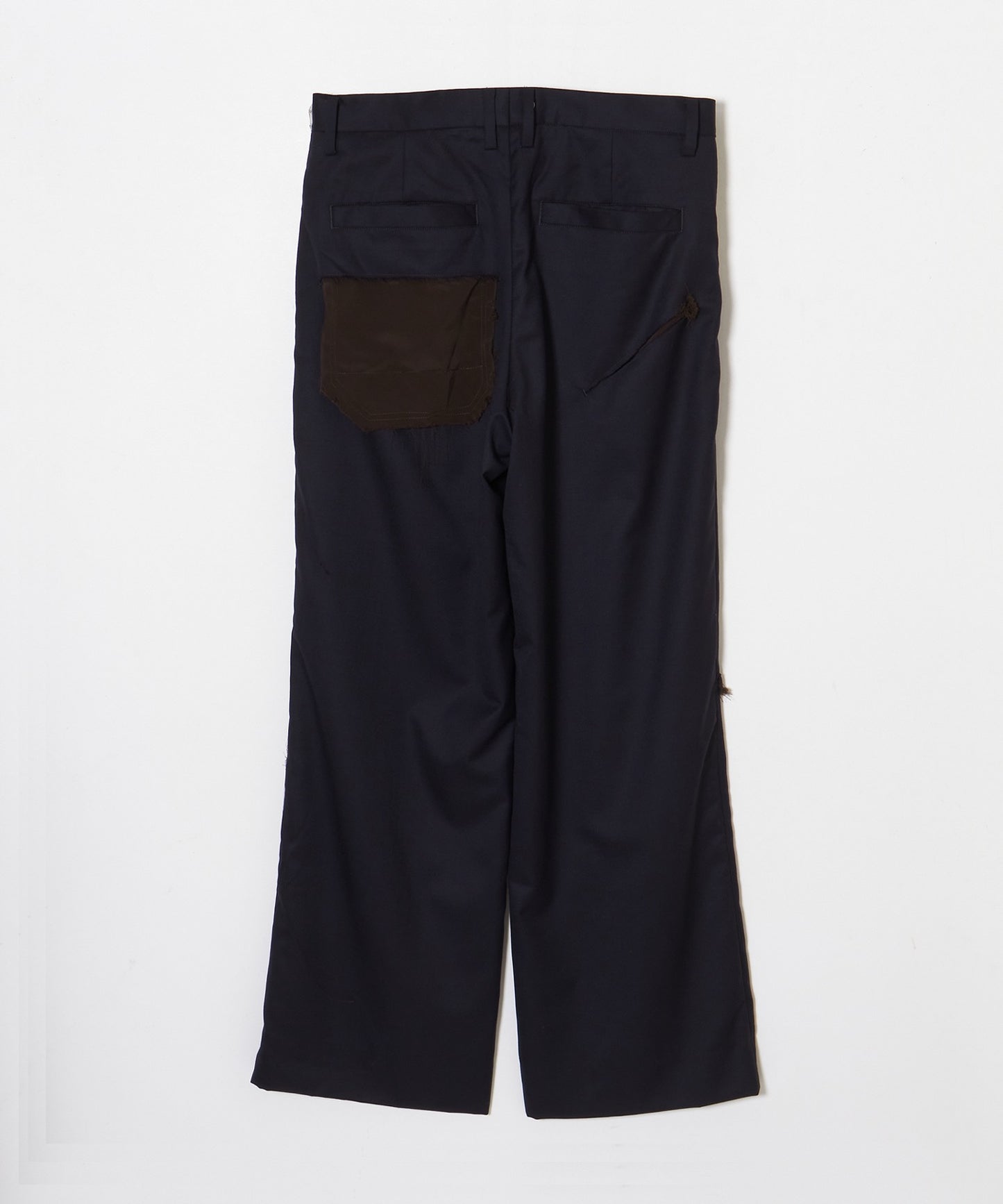 meagratia Frayed wool slacks
