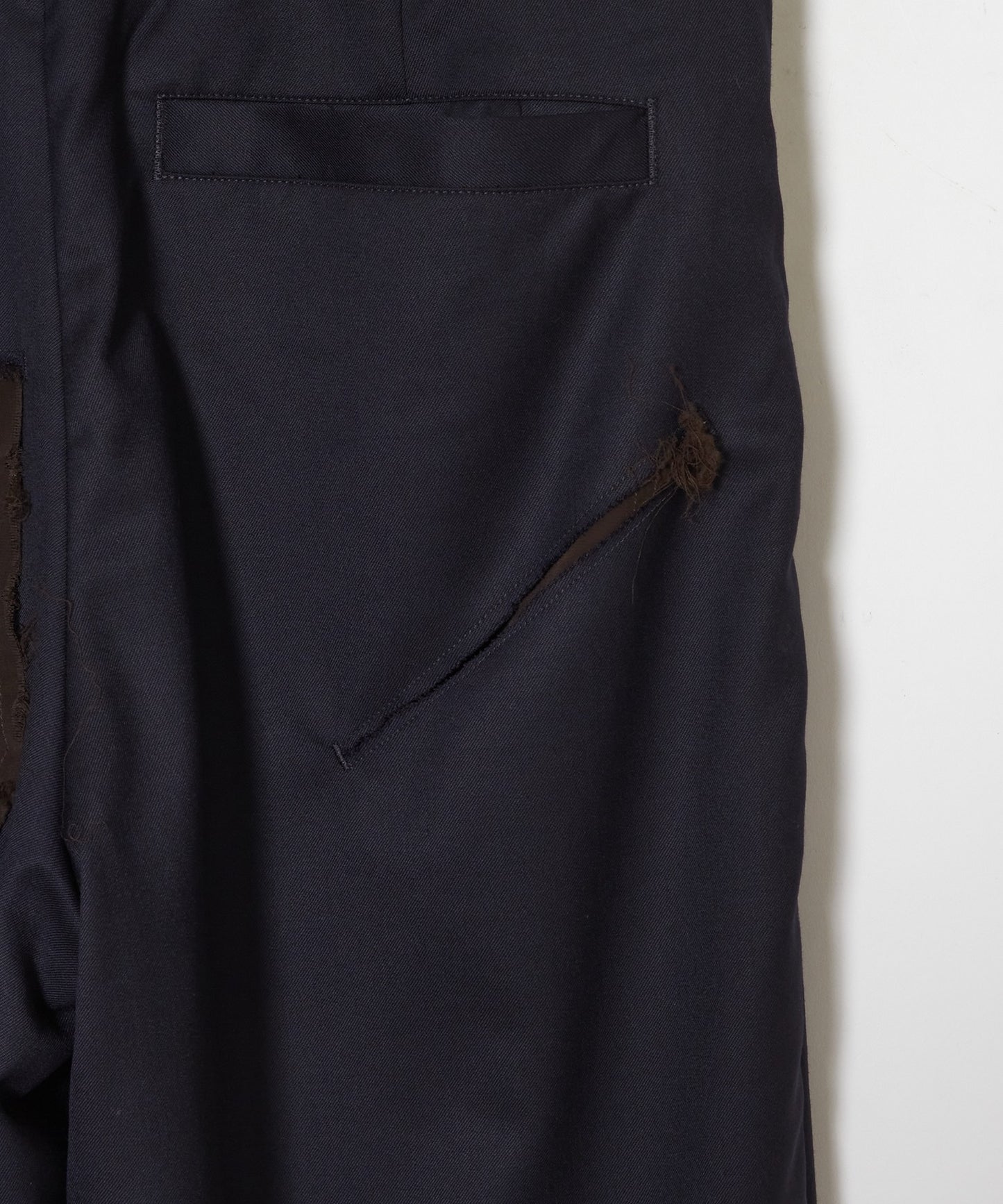 meagratia Frayed wool slacks