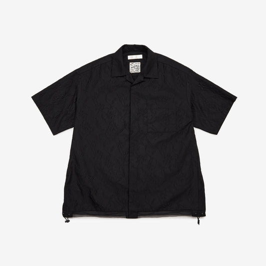 meagratia Embossing S/S open collar SH