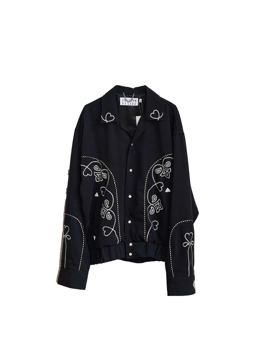 el conductorH HEART EMBROIDERED WESTEREN JKT