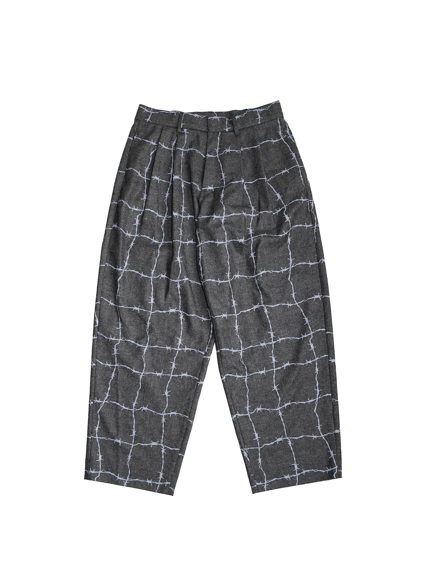 el conductorH WIRE CHECK WIDE TROUSERS