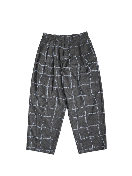 el conductorH WIRE CHECK WIDE TROUSERS