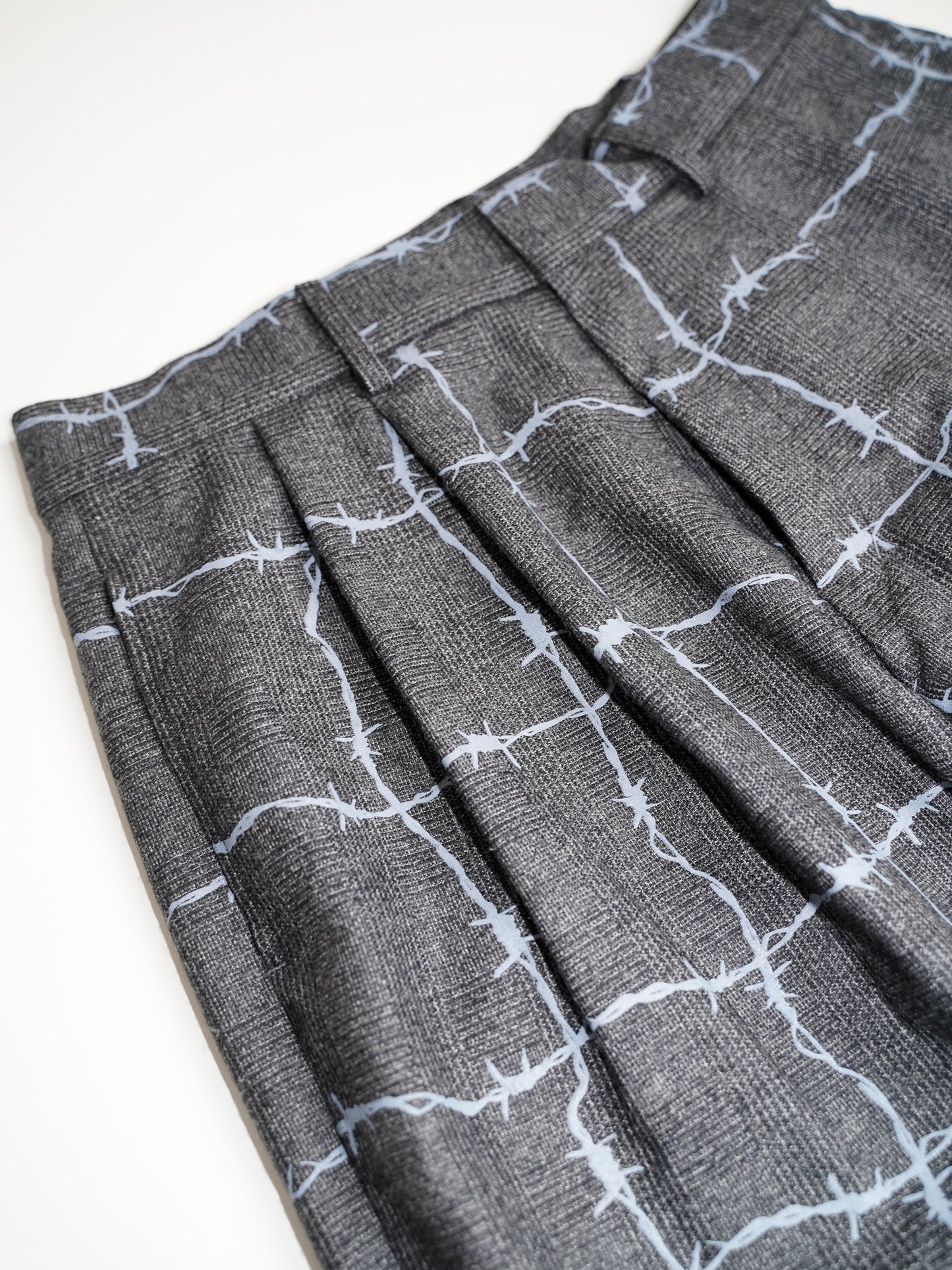 el conductorH WIRE CHECK WIDE TROUSERS