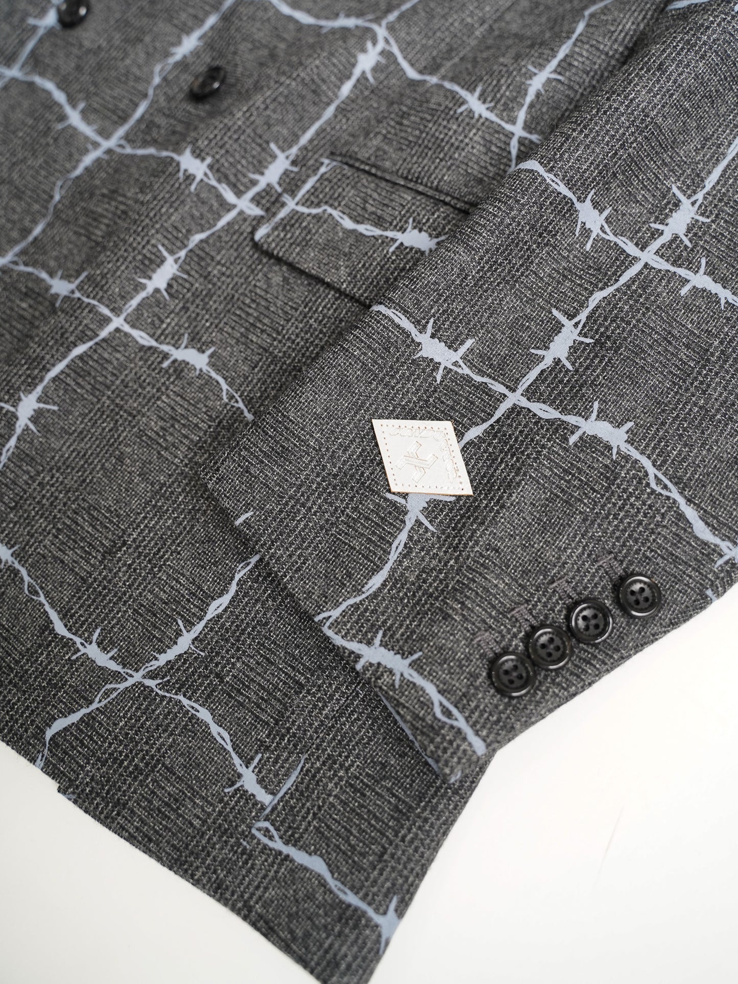 el conductorH WIRE CHECK DOUBLE BREASTED FRANKENSTEIN JKT