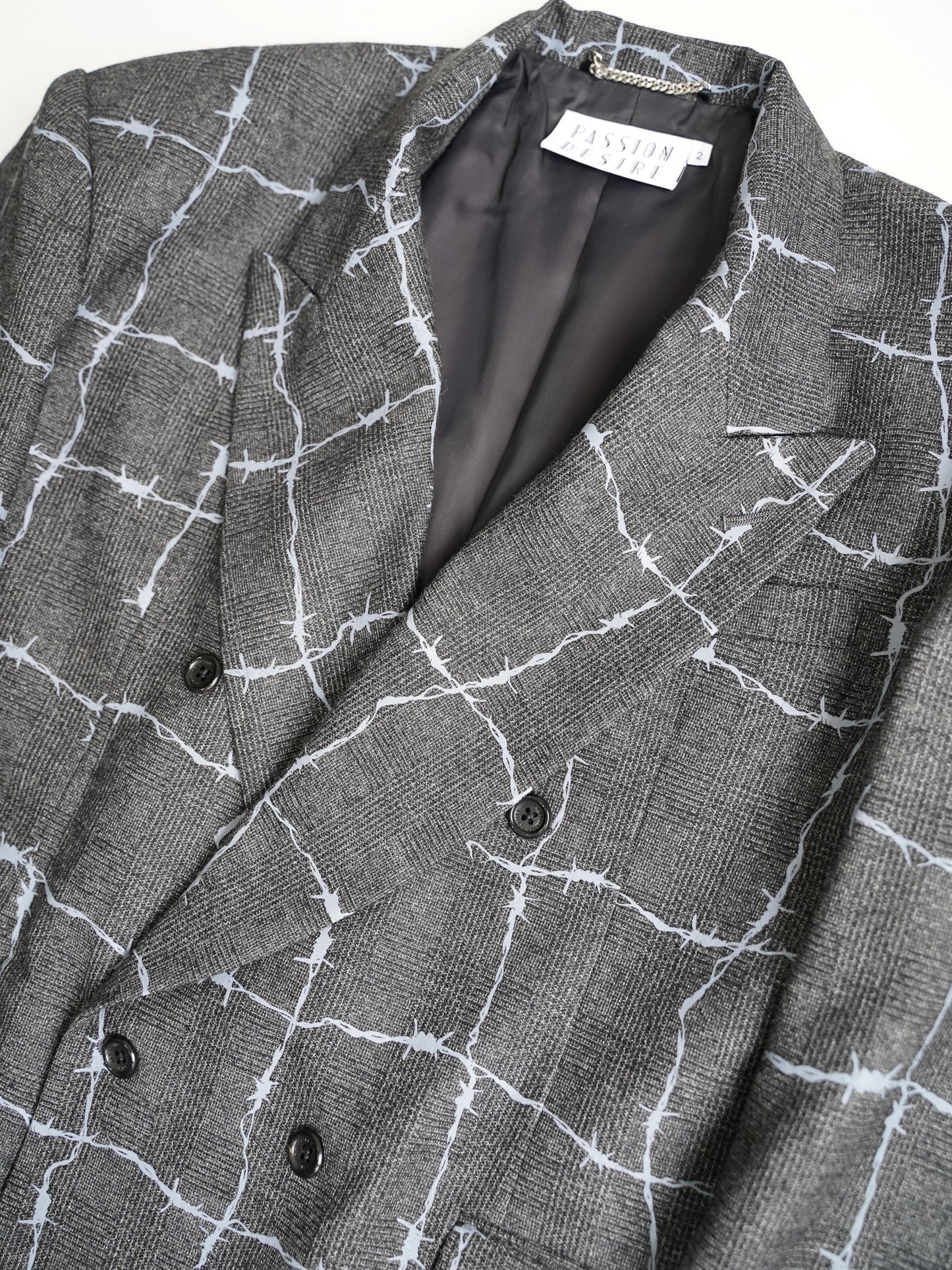 el conductorH WIRE CHECK DOUBLE BREASTED FRANKENSTEIN JKT