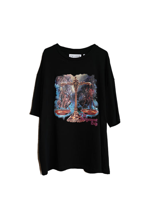 el conductorH Cotton Embroidered T-shirt Scales