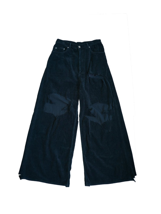 el conductorH DISTRESSED CORDUROY WIDE TROUSERS