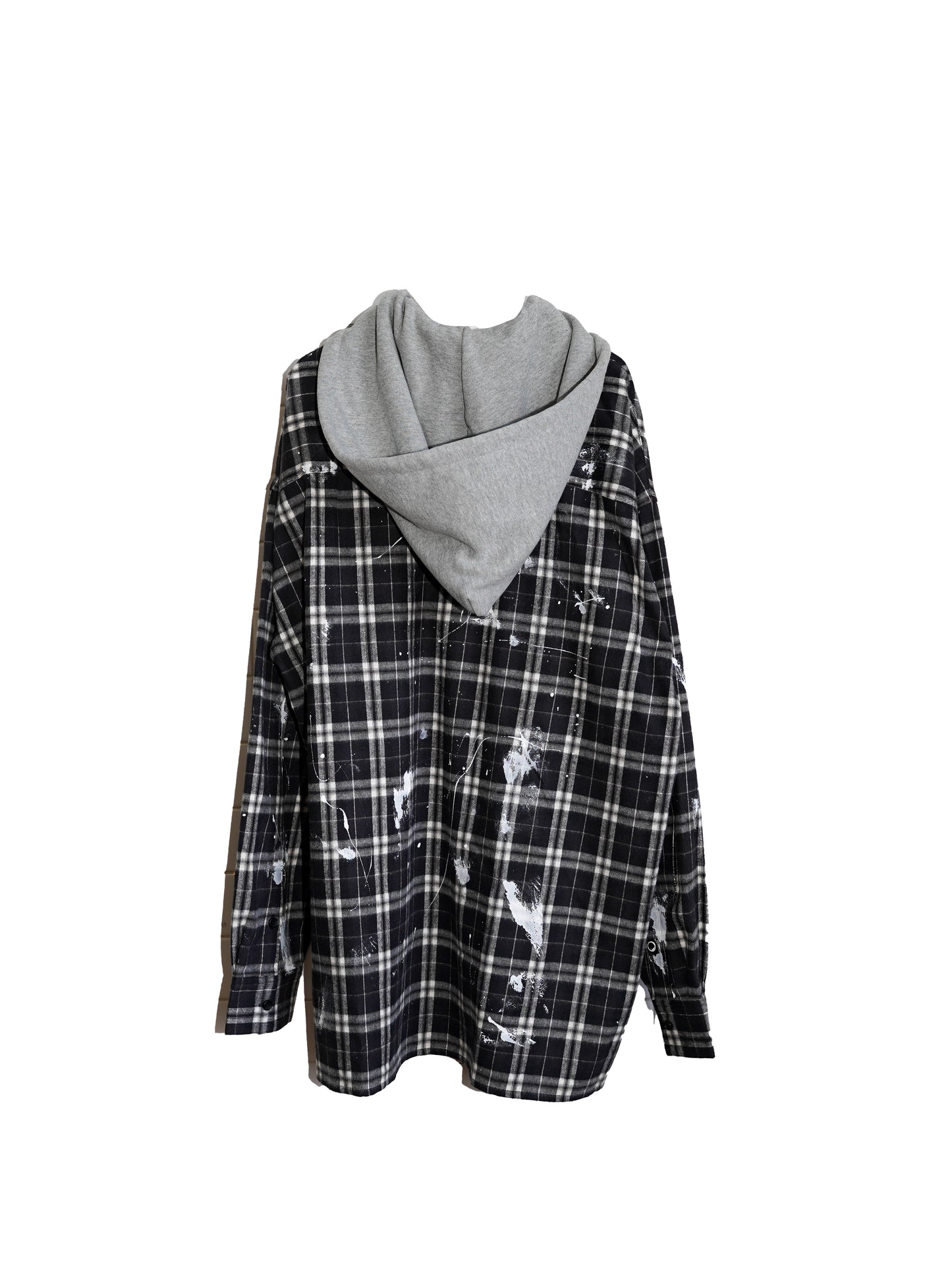 el conductorH TEENAGE HOODED FLANNEL SHIRT