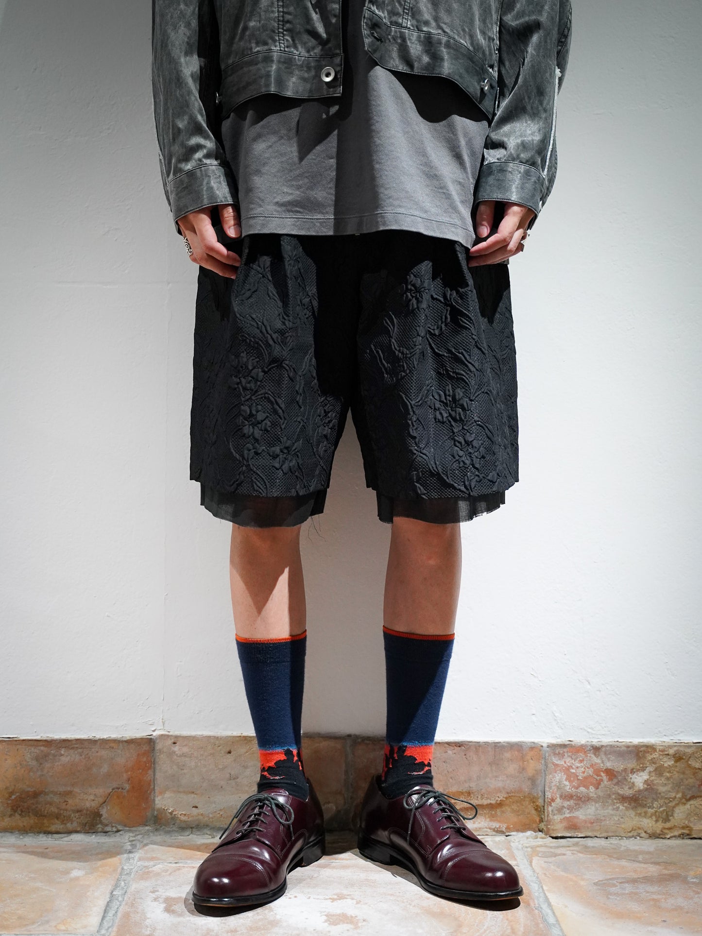 meagratia Embossing layered short PT