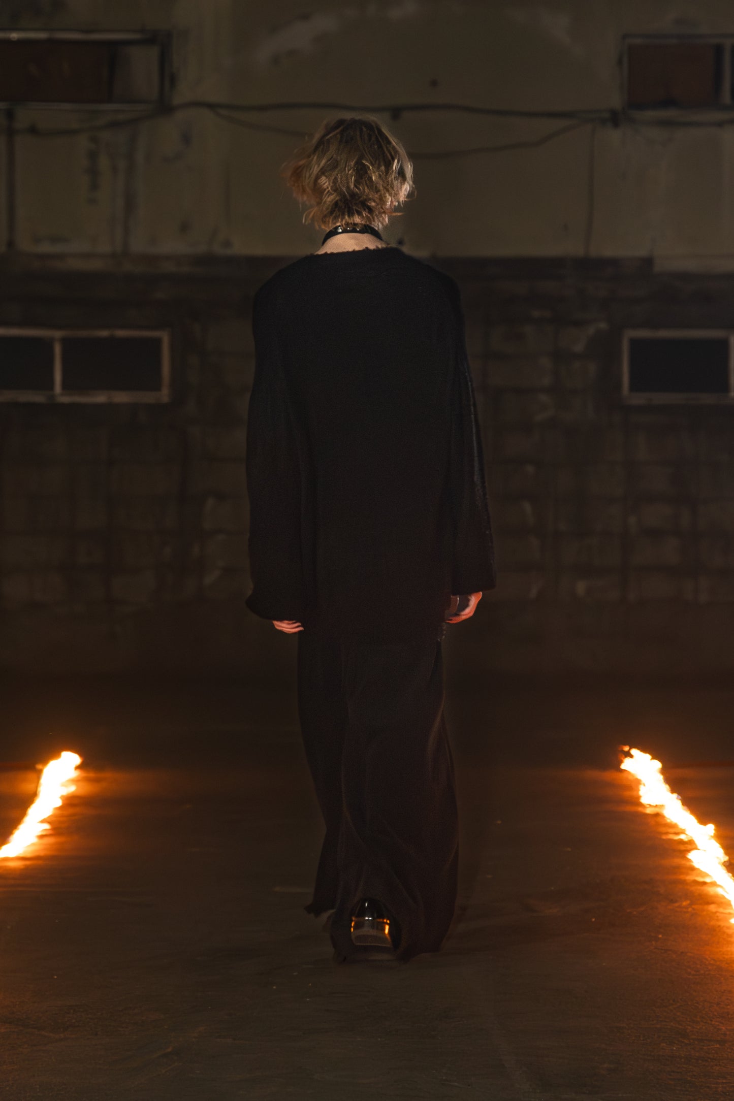 el conductorH DISTRESSED CORDUROY WIDE TROUSERS