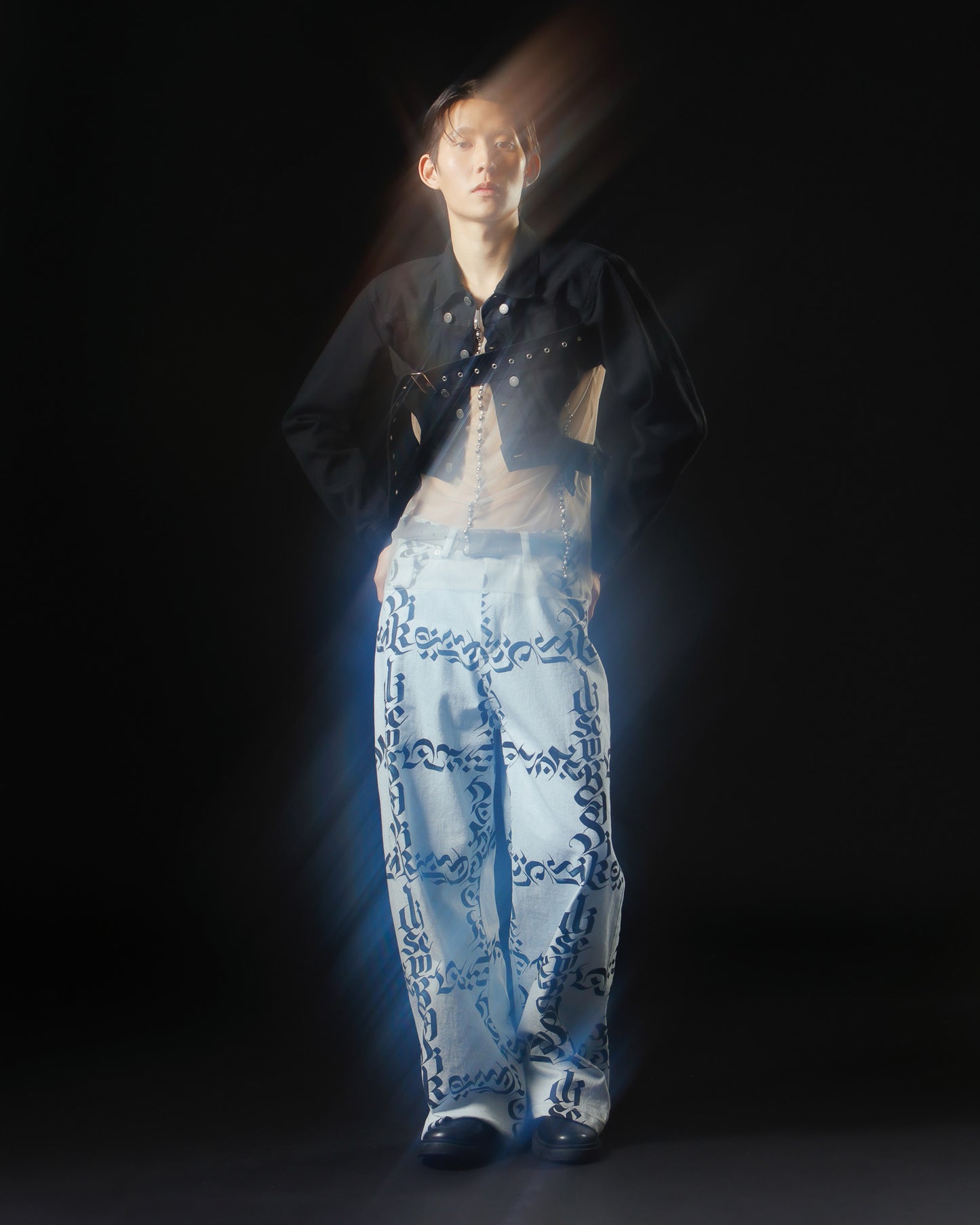 disemBySiiK Calligraphy Graphic Buggy Jeans