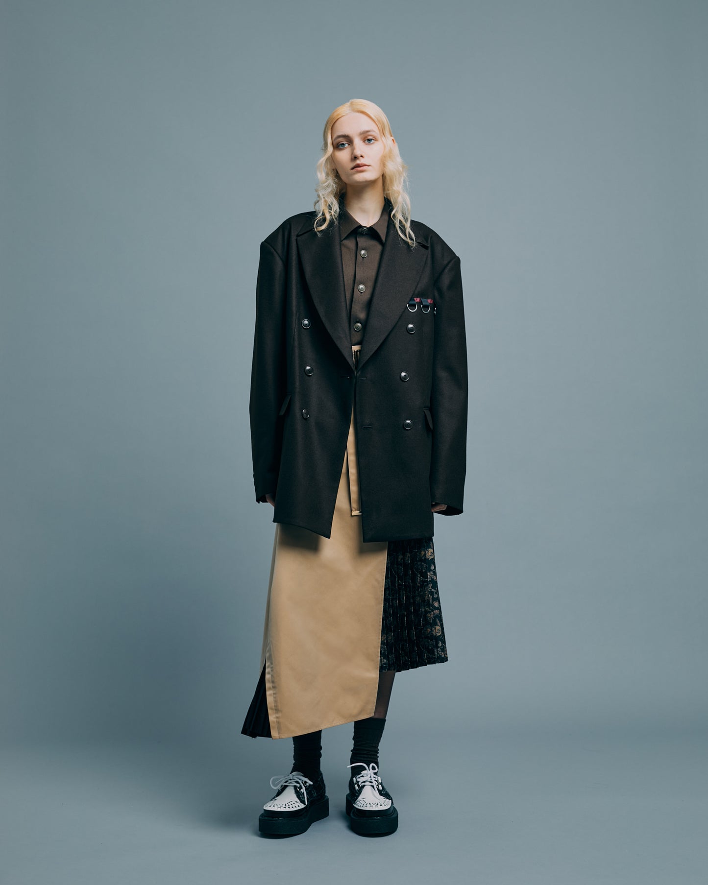 meagratia Pleats belted skirt