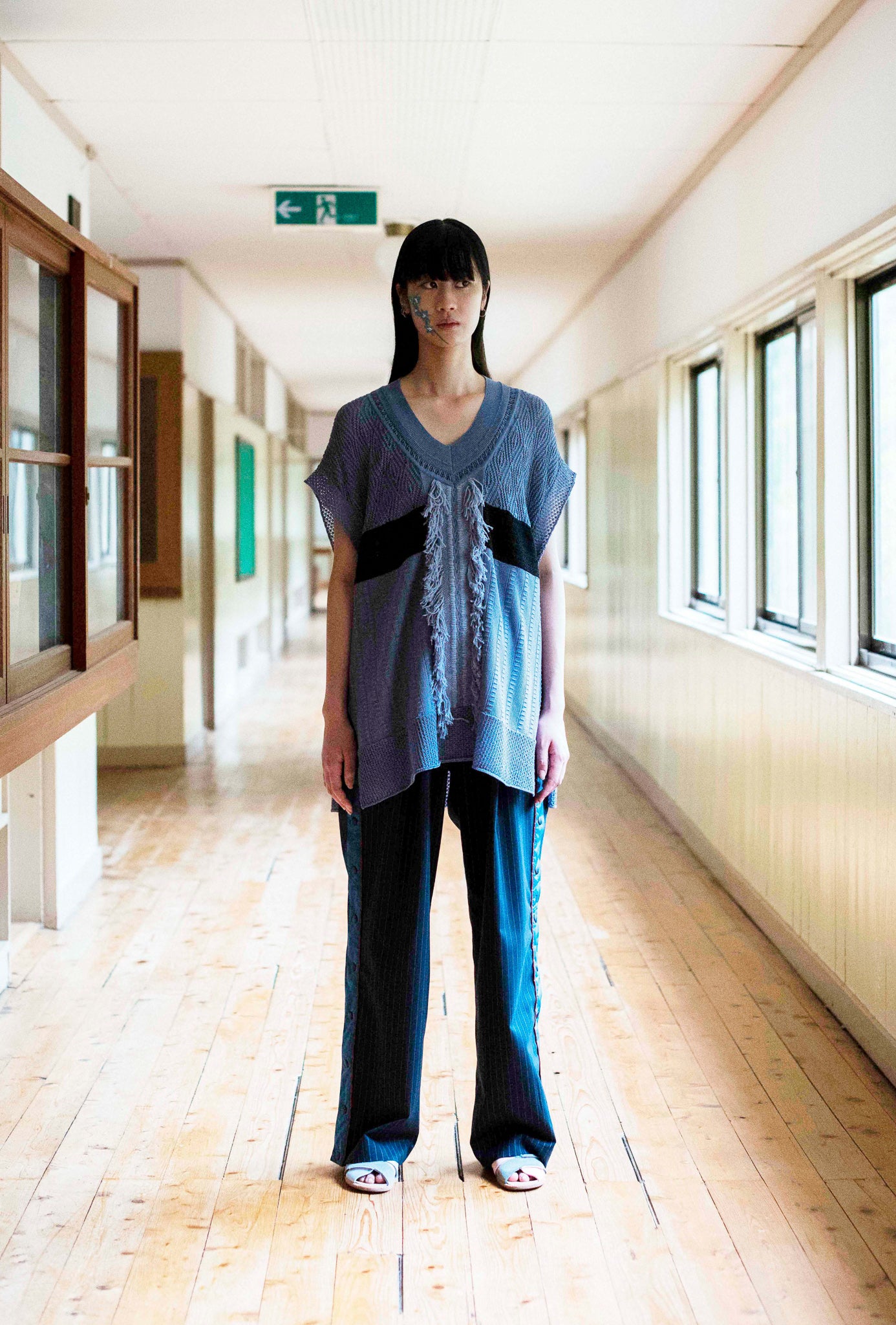 meagratia knit fringe vest