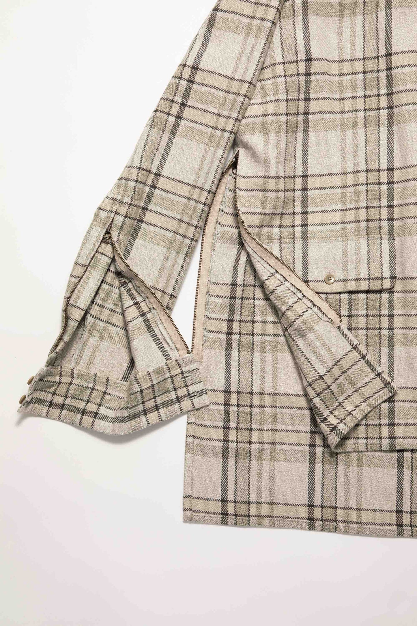 meagratia check zip shirt