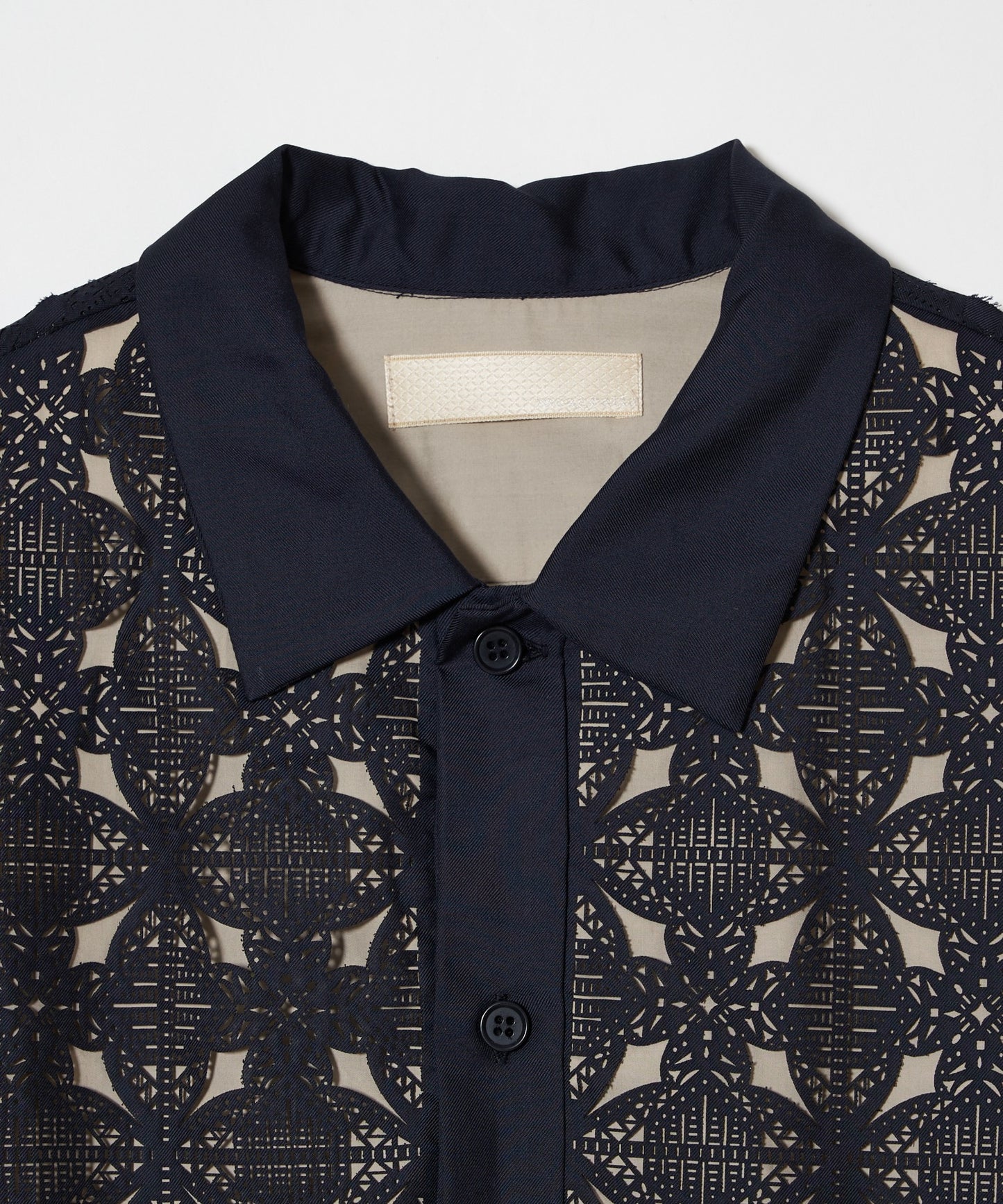 meagratia Laser pattern layered shirt