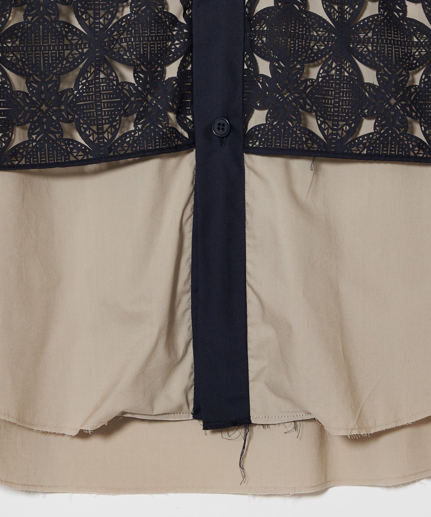 meagratia Laser pattern layered shirt