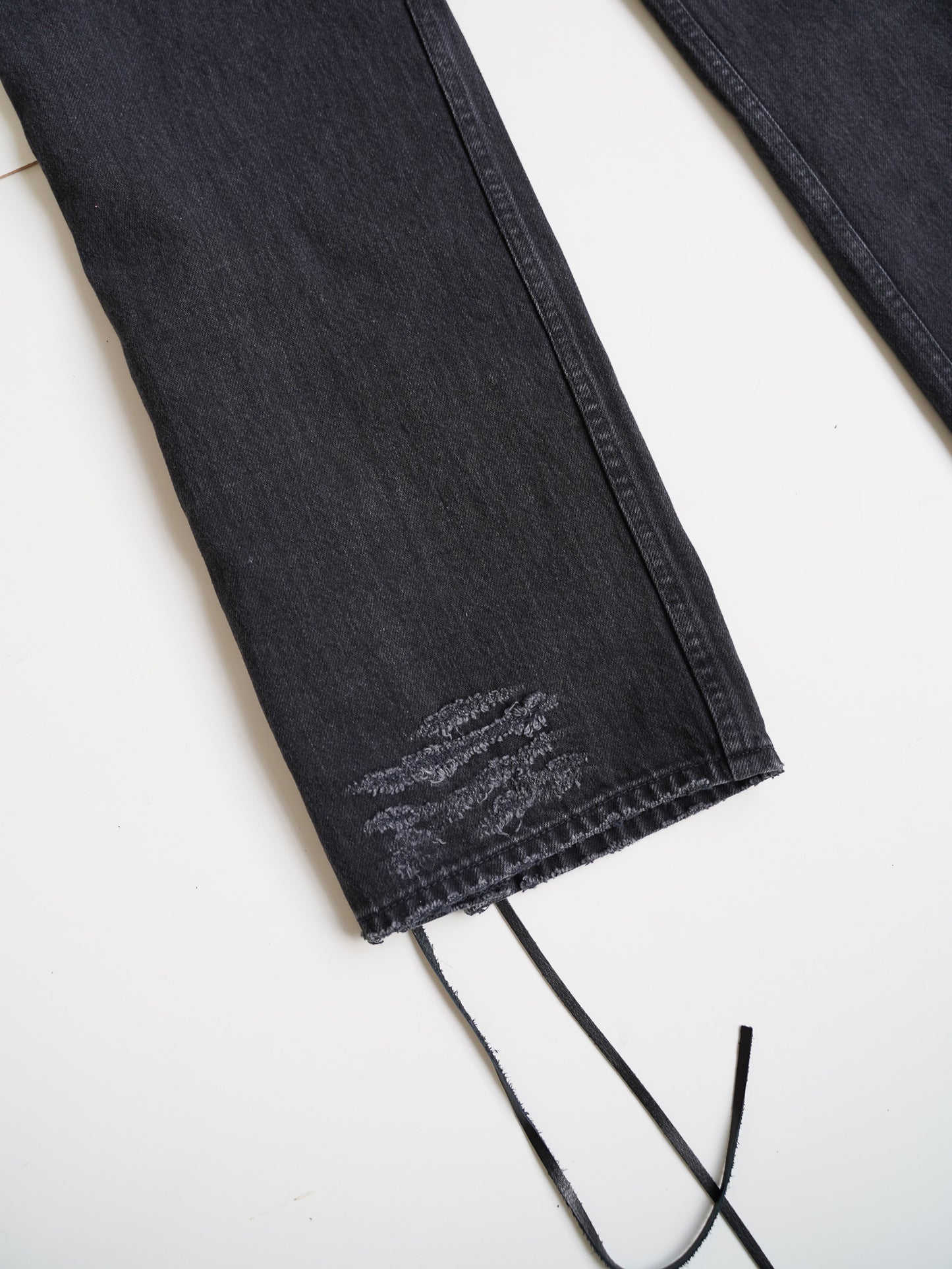 el conductorH LACE UP DISTRESSED JEAN TROUSERS