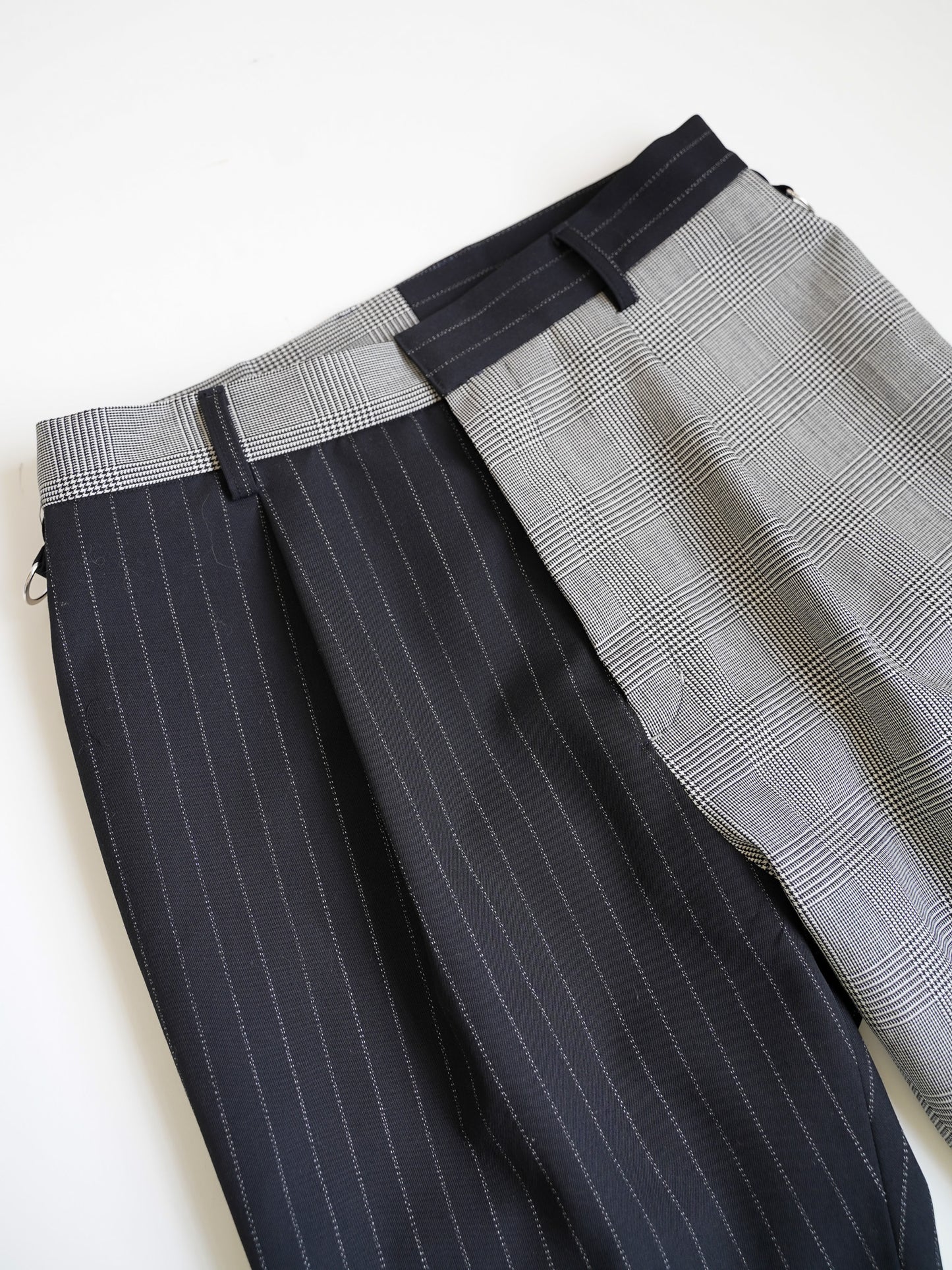 el conductorH CRAZY PATTERN WOOL BONDAGE TROUSERS