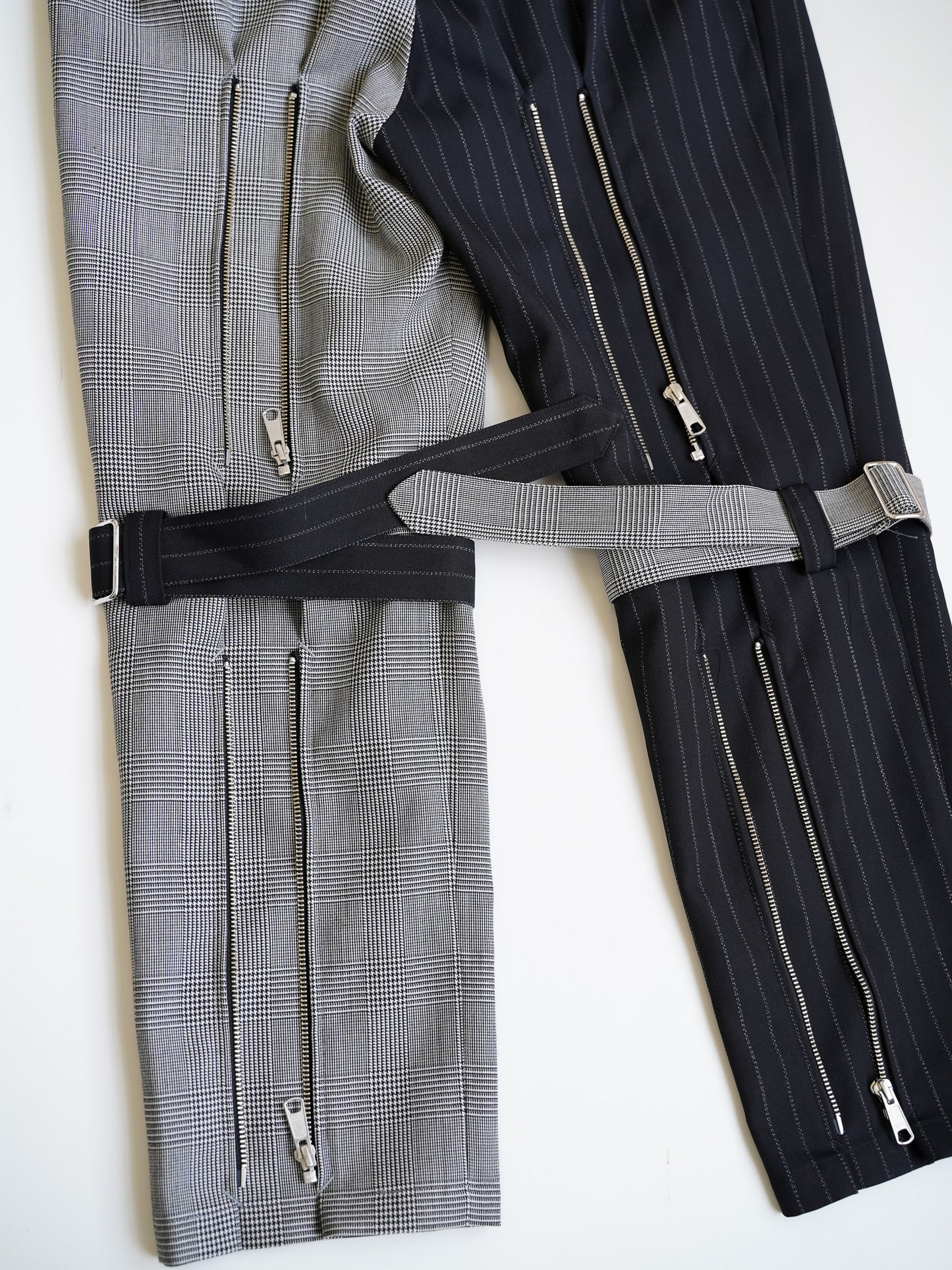 el conductorH CRAZY PATTERN WOOL BONDAGE TROUSERS