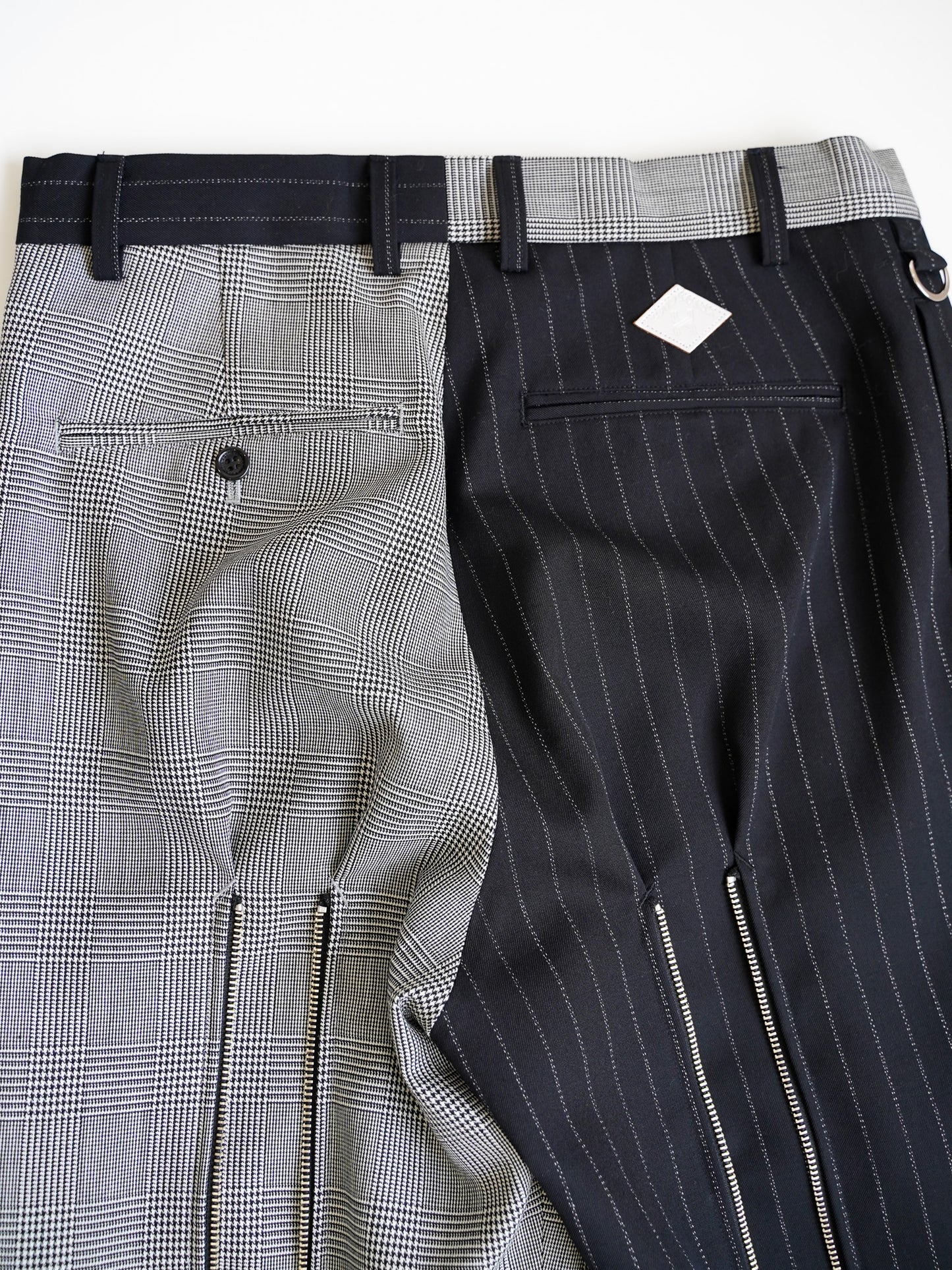 el conductorH CRAZY PATTERN WOOL BONDAGE TROUSERS