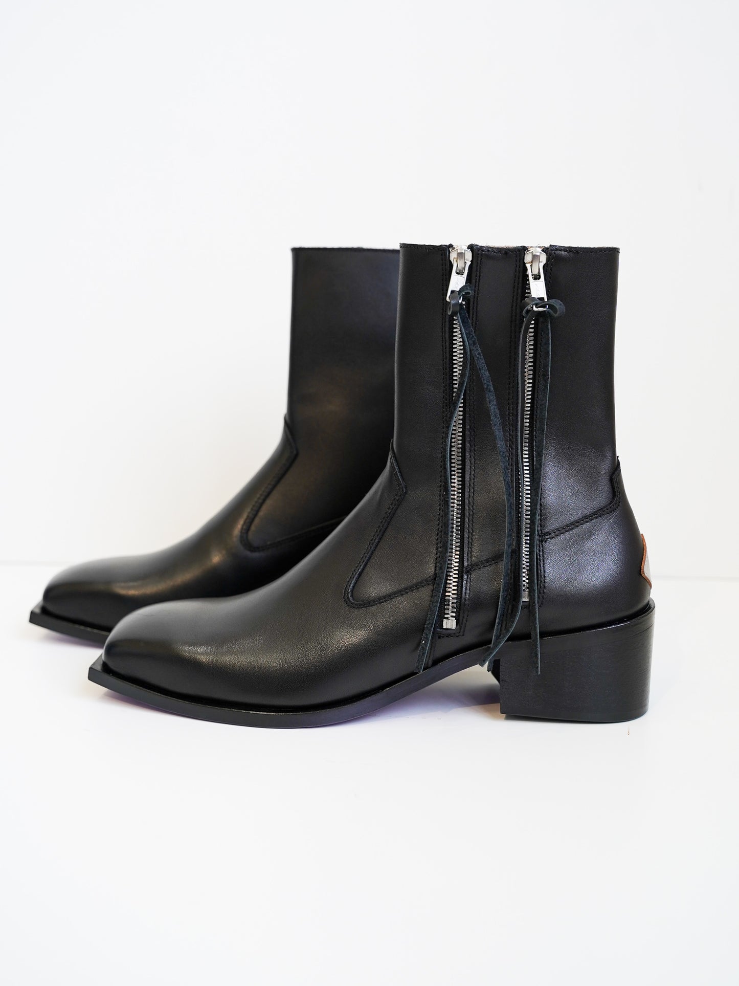 el conductorH SQUARE TOE DOUBLE SIDE ZIP BOOTS