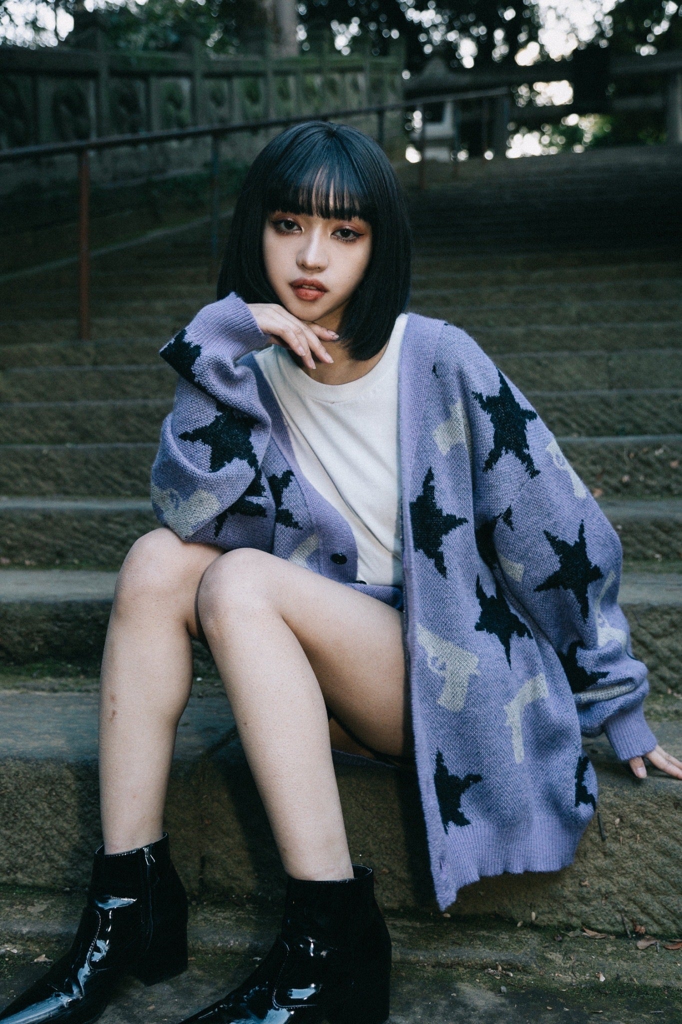 el conductorH MOHAIR CARDIGAN 'STARS'