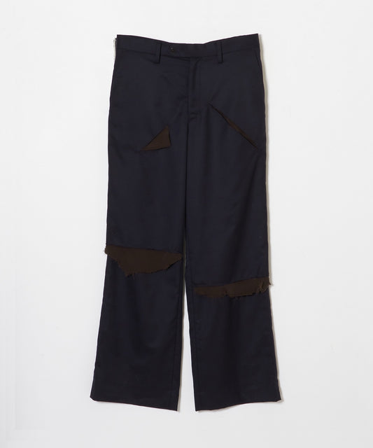 meagratia Frayed wool slacks