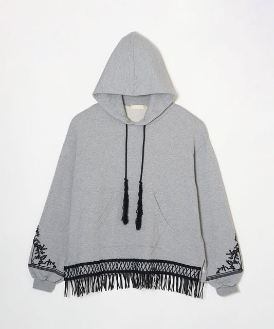 meagratia Embroidery wide hoodie