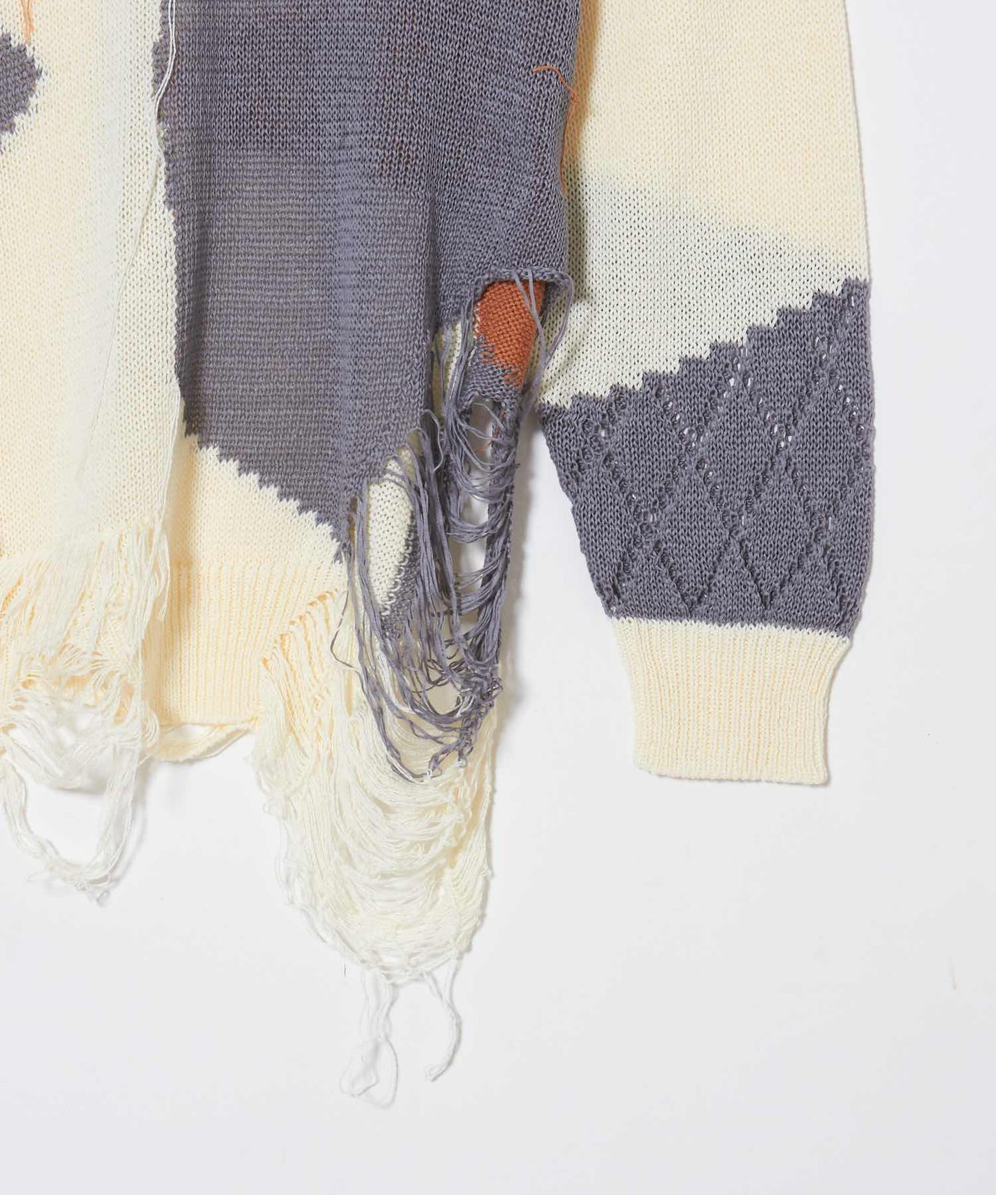 [残り1点]  meagratia Frayed knit P/O