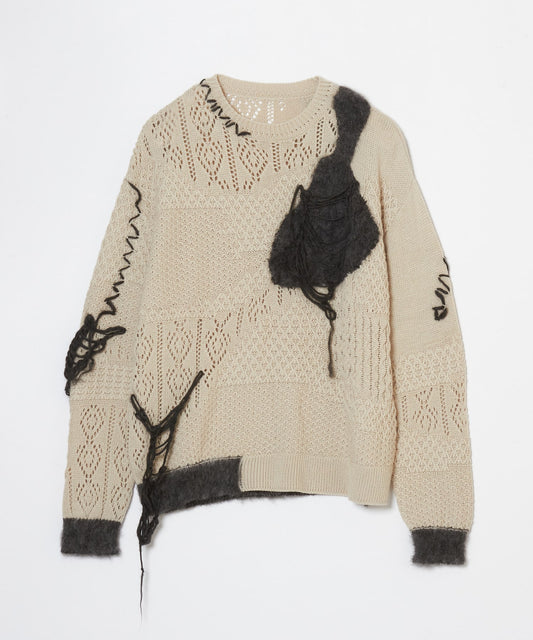 meagratia Mixed fur knit P/O