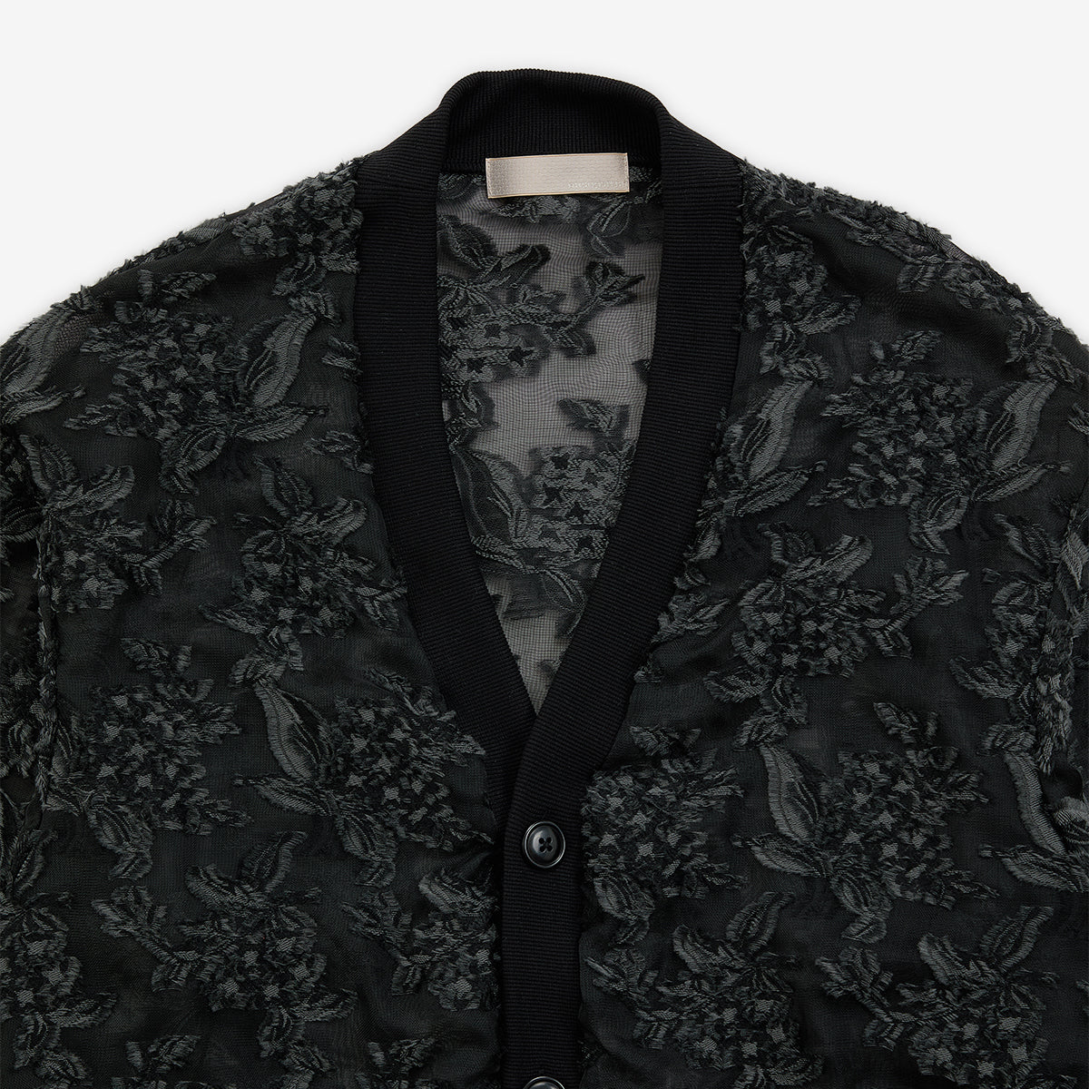 meagratia Mesh jaquard cardigan