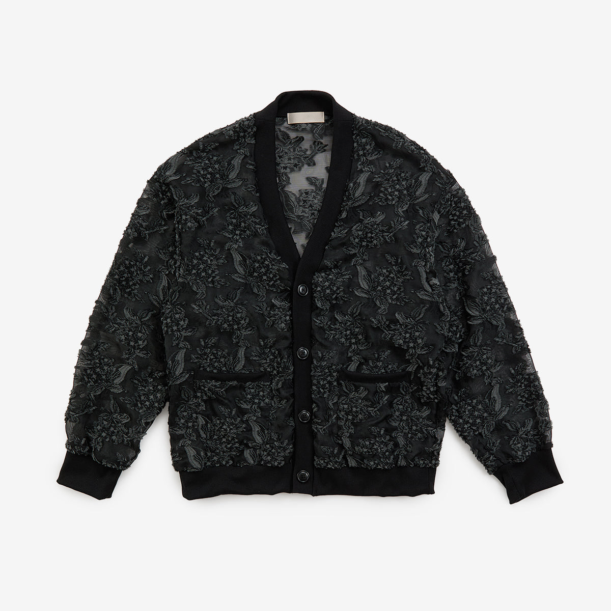 meagratia Mesh jaquard cardigan