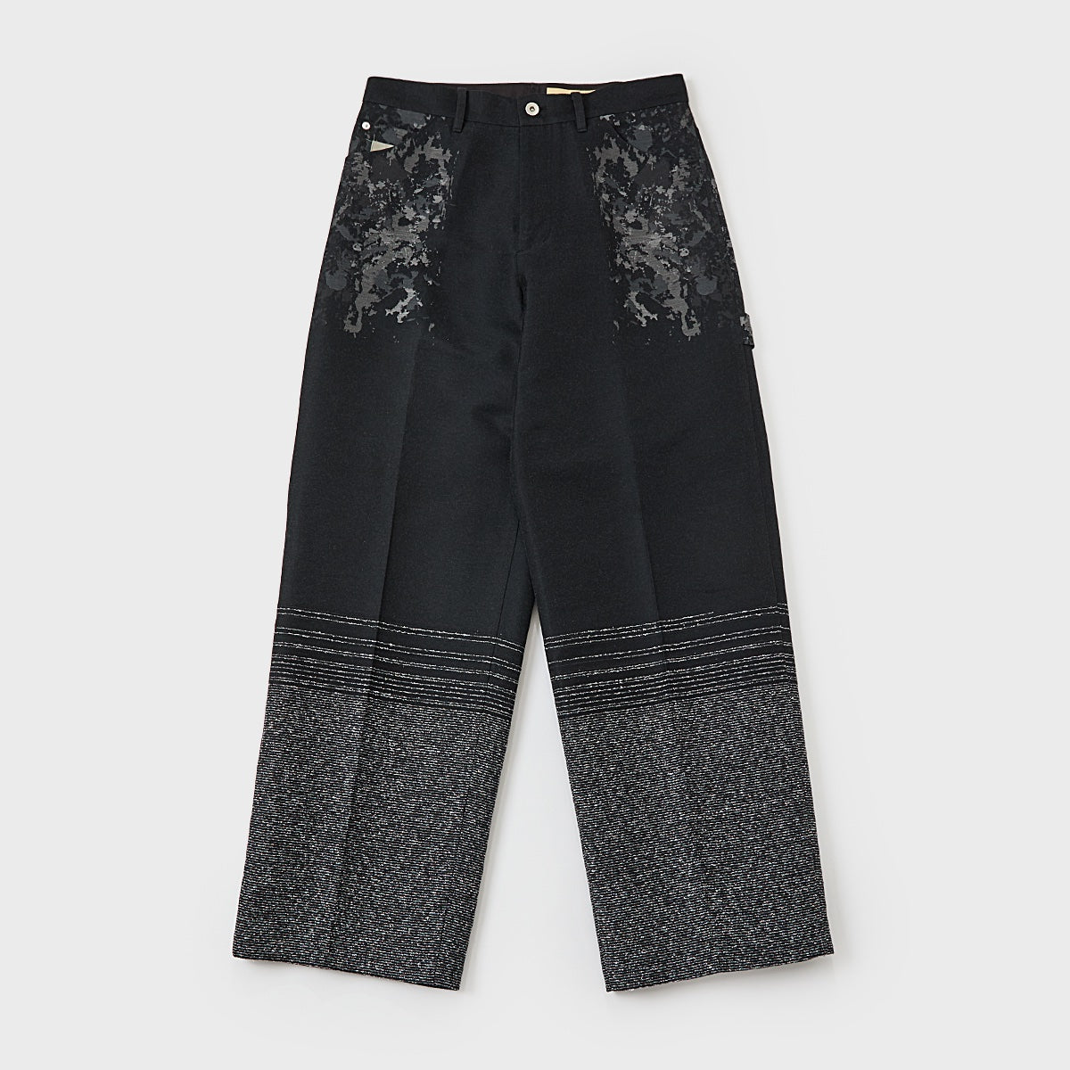 meagratia Gradation jacquard trousers blk
