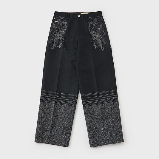 meagratia Gradation jacquard trousers blk