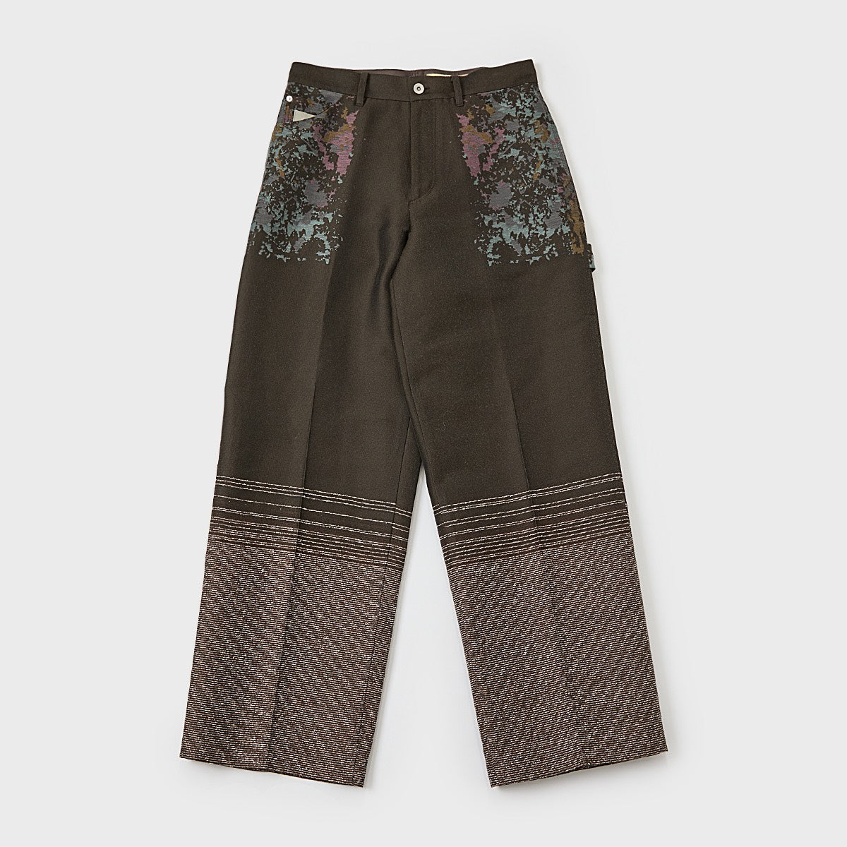meagratia Gradation jacquard trousers brw