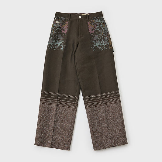 meagratia Gradation jacquard trousers brw