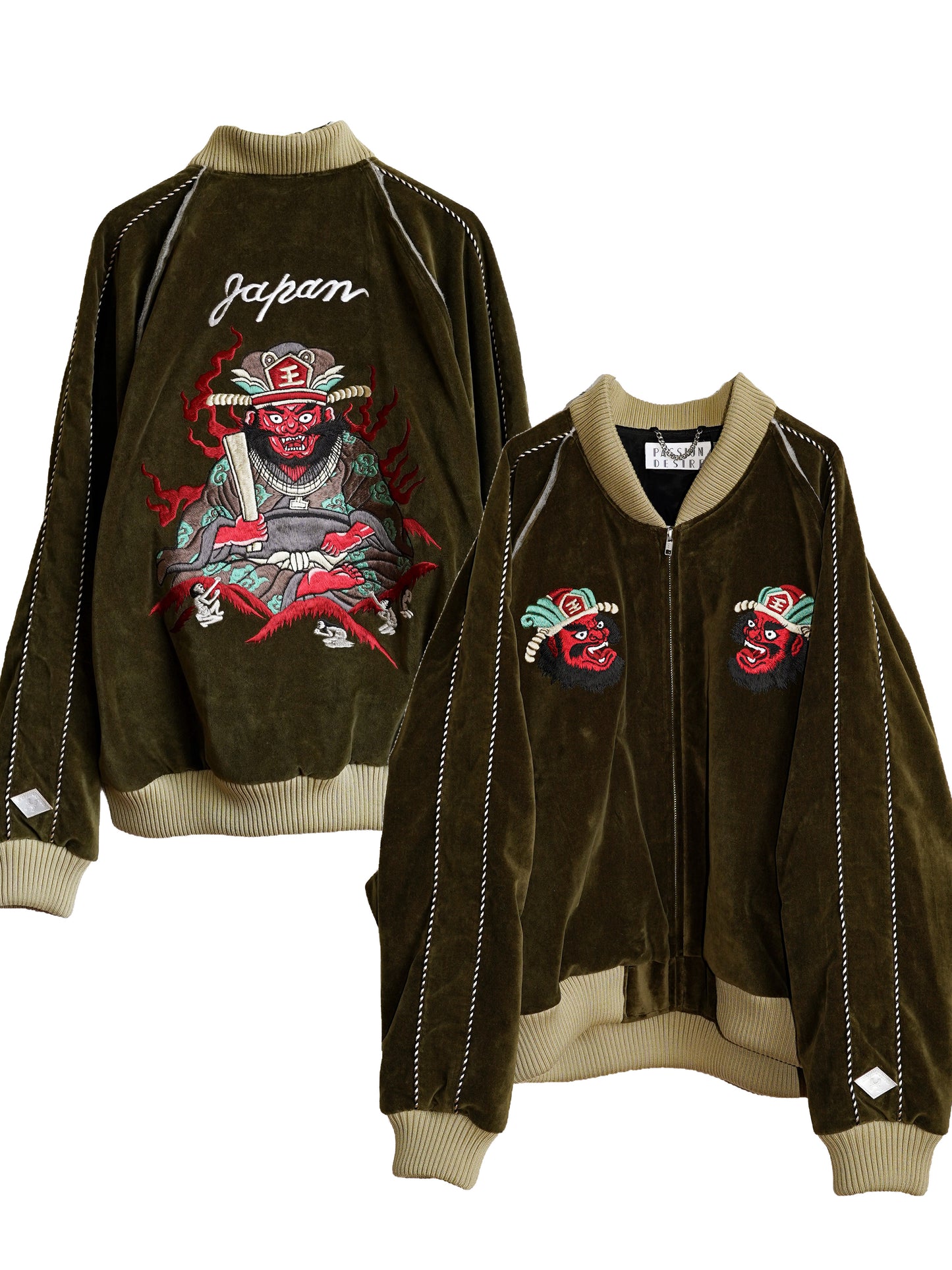[残り1点] el conductorH VELVETEEN "YAMA KING" EMBROIDERED SOURVENIR JKT