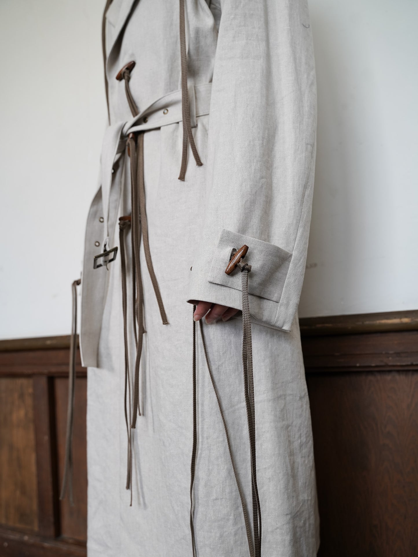 [残り1点] meagratia Linen toggle coat