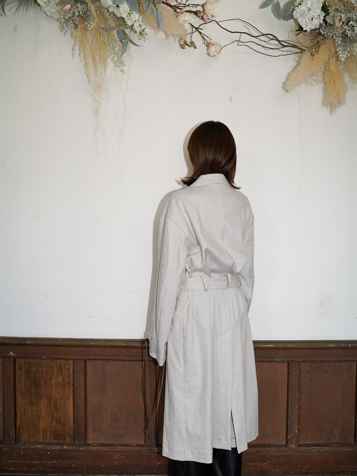 [残り1点] meagratia Linen toggle coat