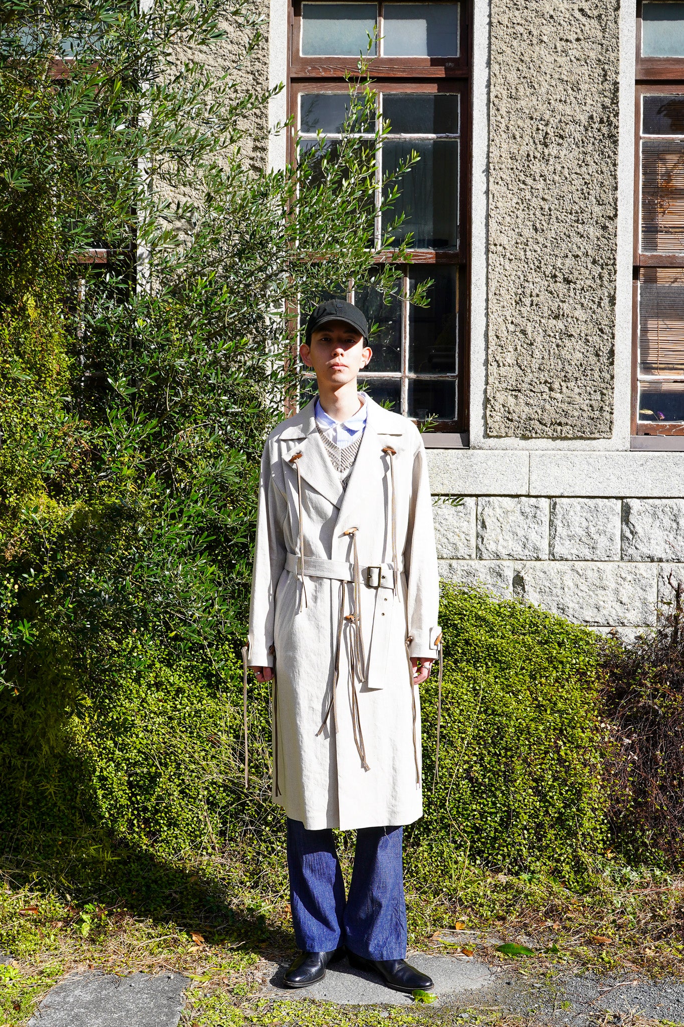 [残り1点] meagratia Linen toggle coat