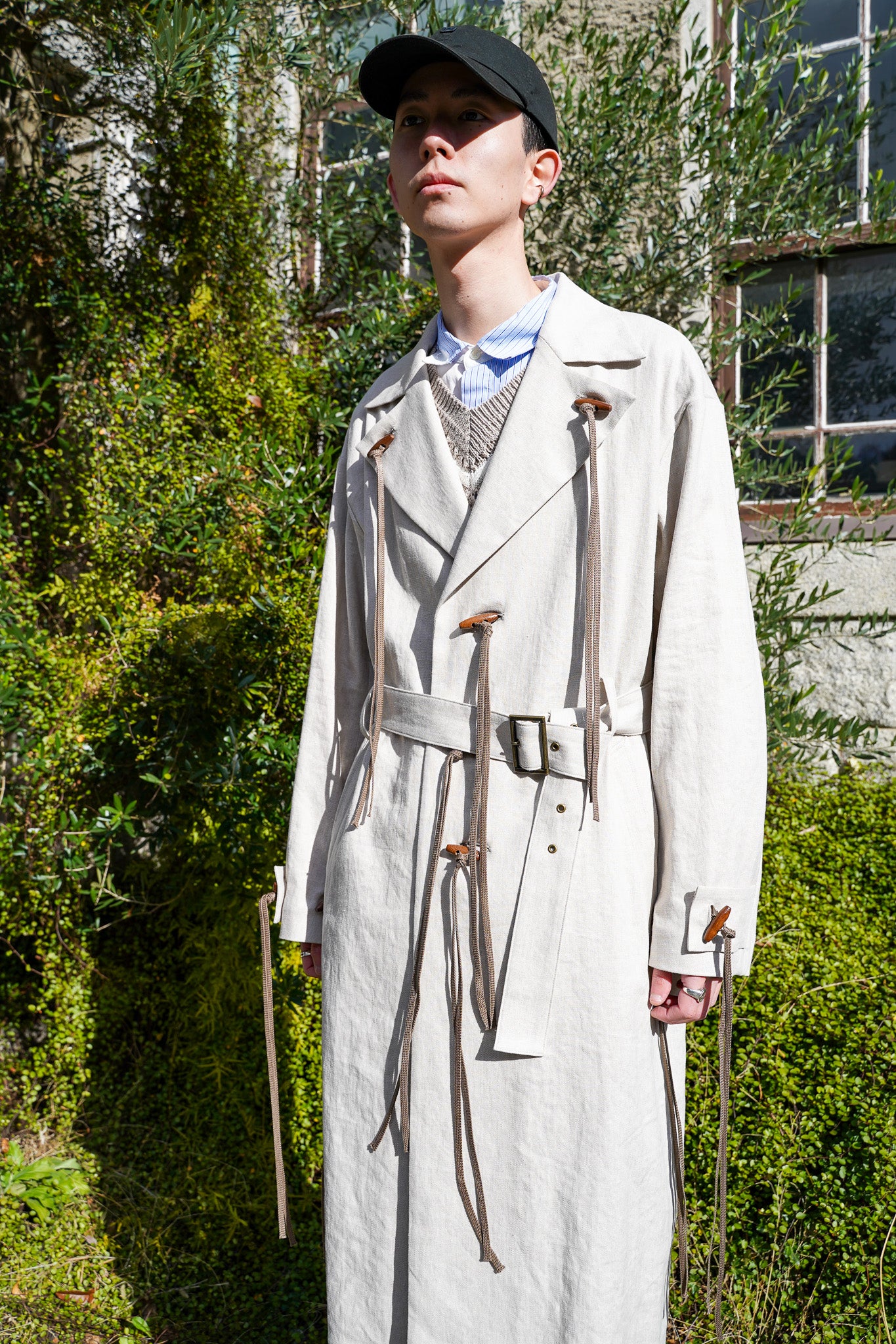 [残り1点] meagratia Linen toggle coat