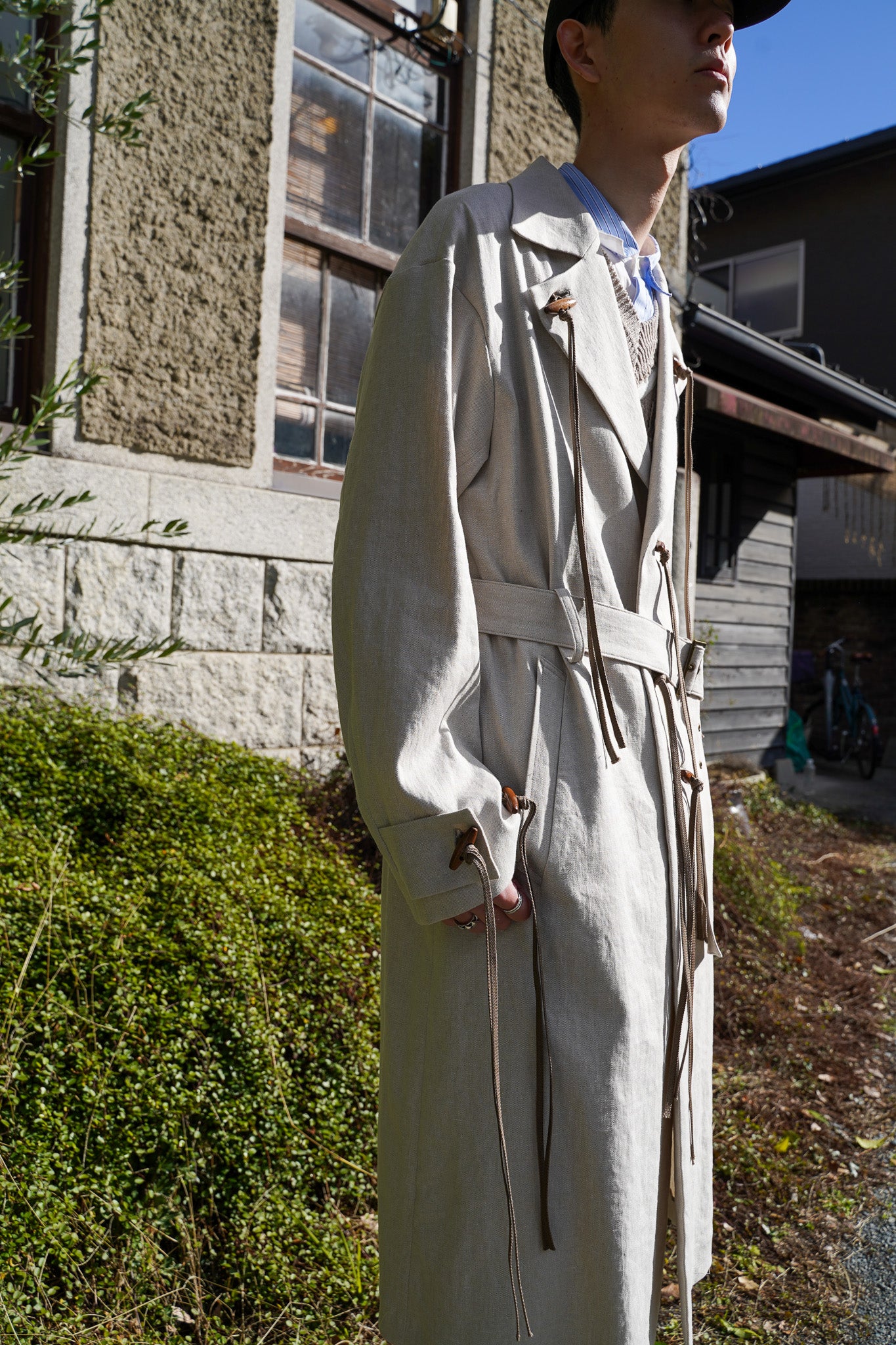 [残り1点] meagratia Linen toggle coat