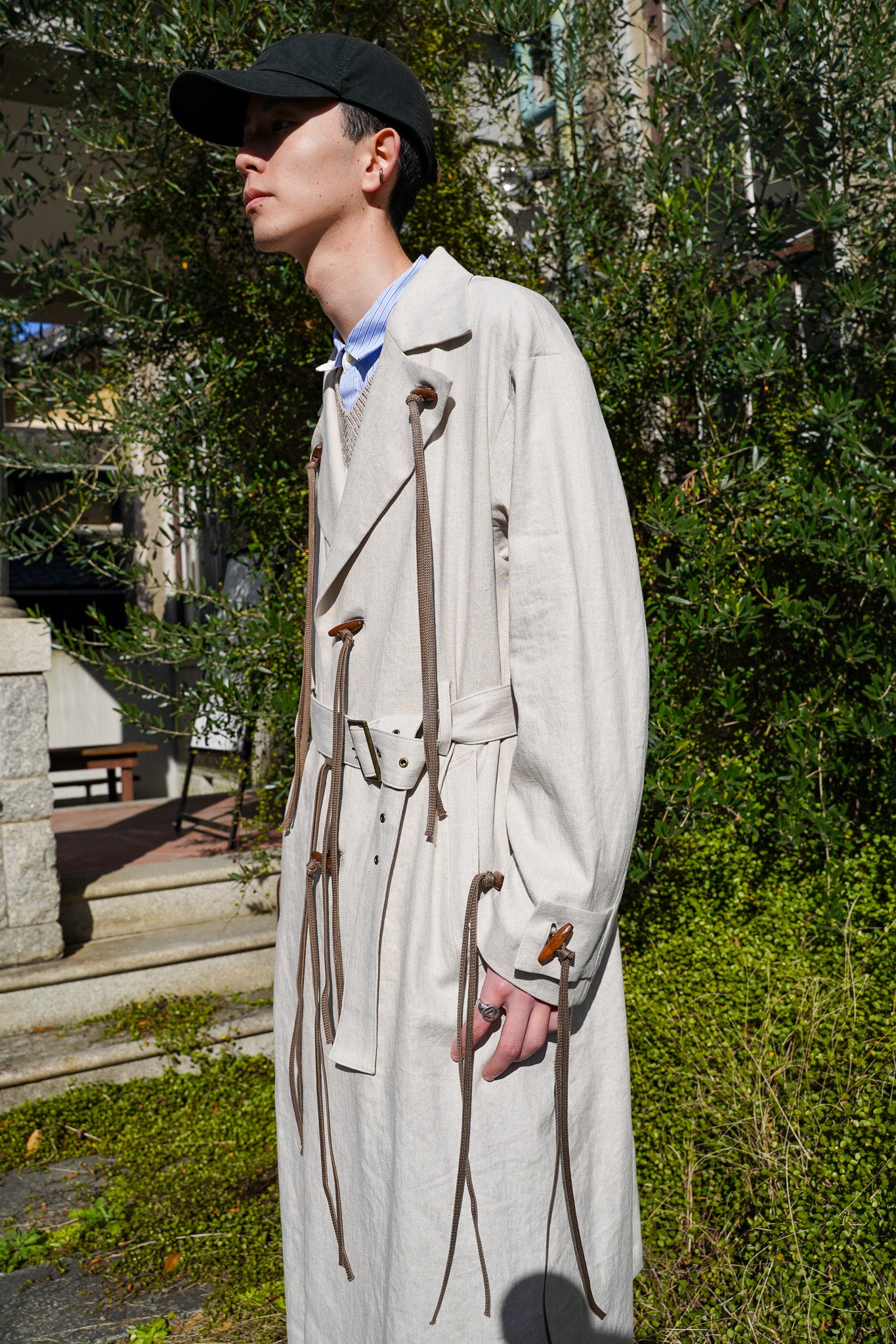 [残り1点] meagratia Linen toggle coat