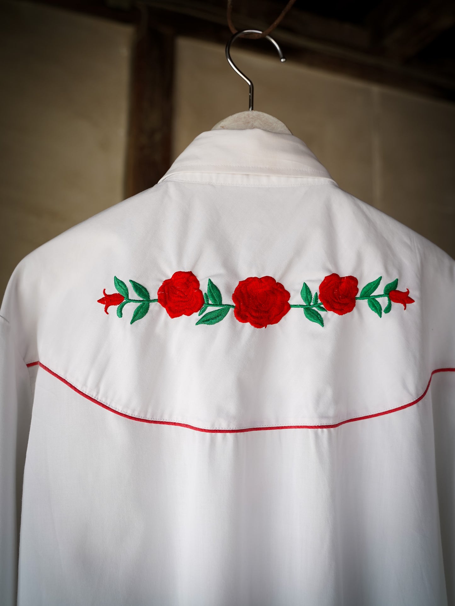 1980s~ Vintage Rose Embroidery Western Shirts