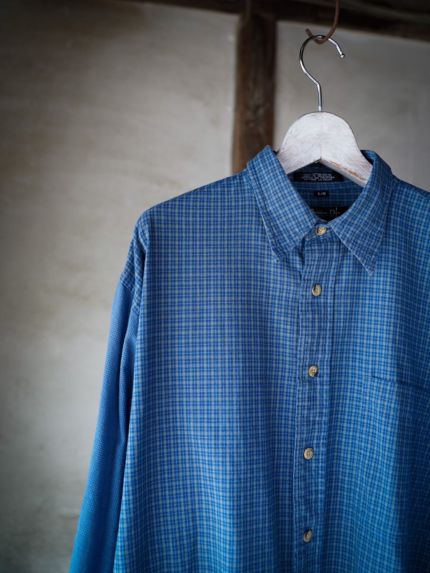 1980s~ Vintage "Dior" Switched Check Shirts