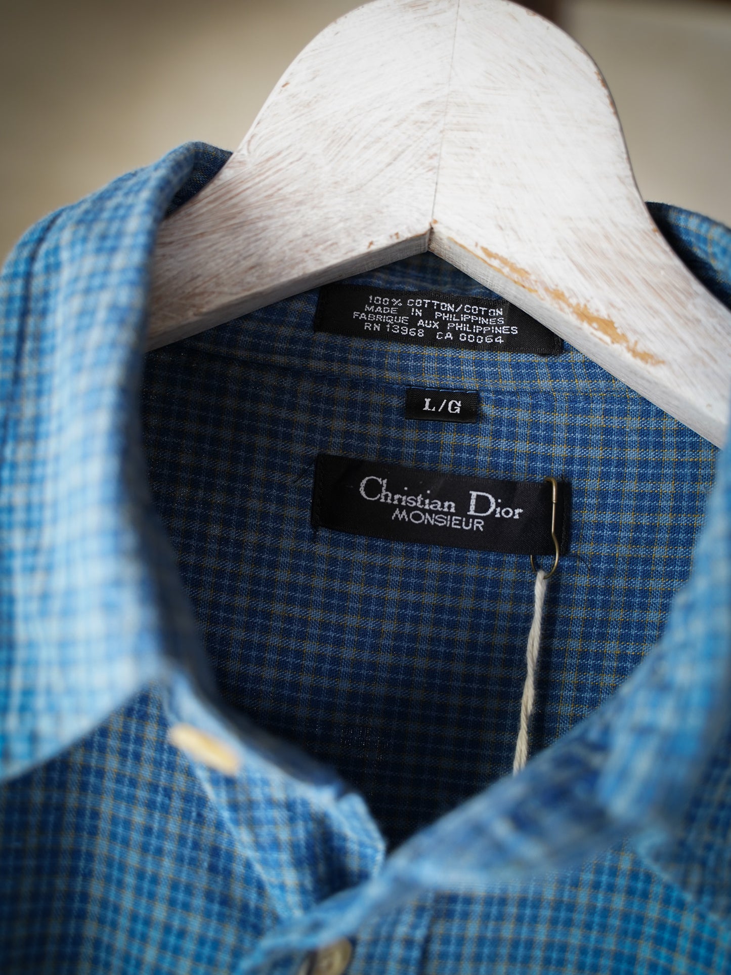 1980s~ Vintage "Dior" Switched Check Shirts